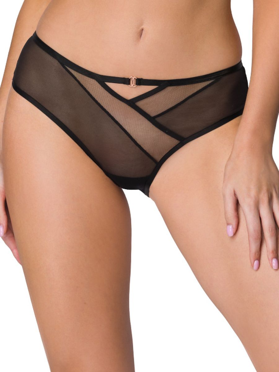 Black Mesh T-Back Panty