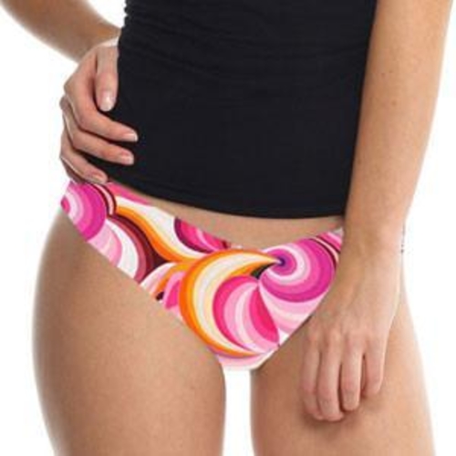 Floral Pink & Orange Print Thong