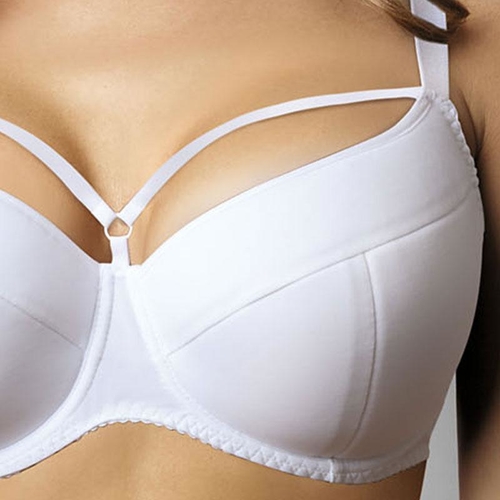 White Padded Full-Coverage Bra
