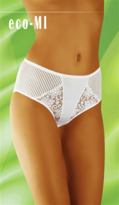White Lace & Striped Briefs