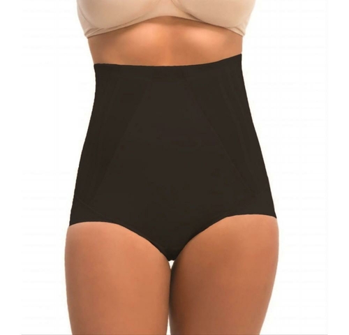 Black Geometric High-Waist Shaper Brief
