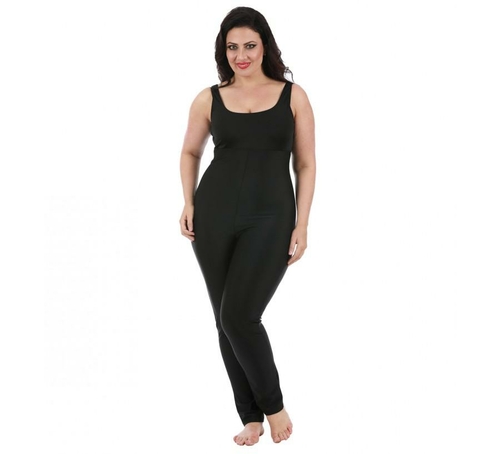 Black Compression Bodysuit for Plus Sizes